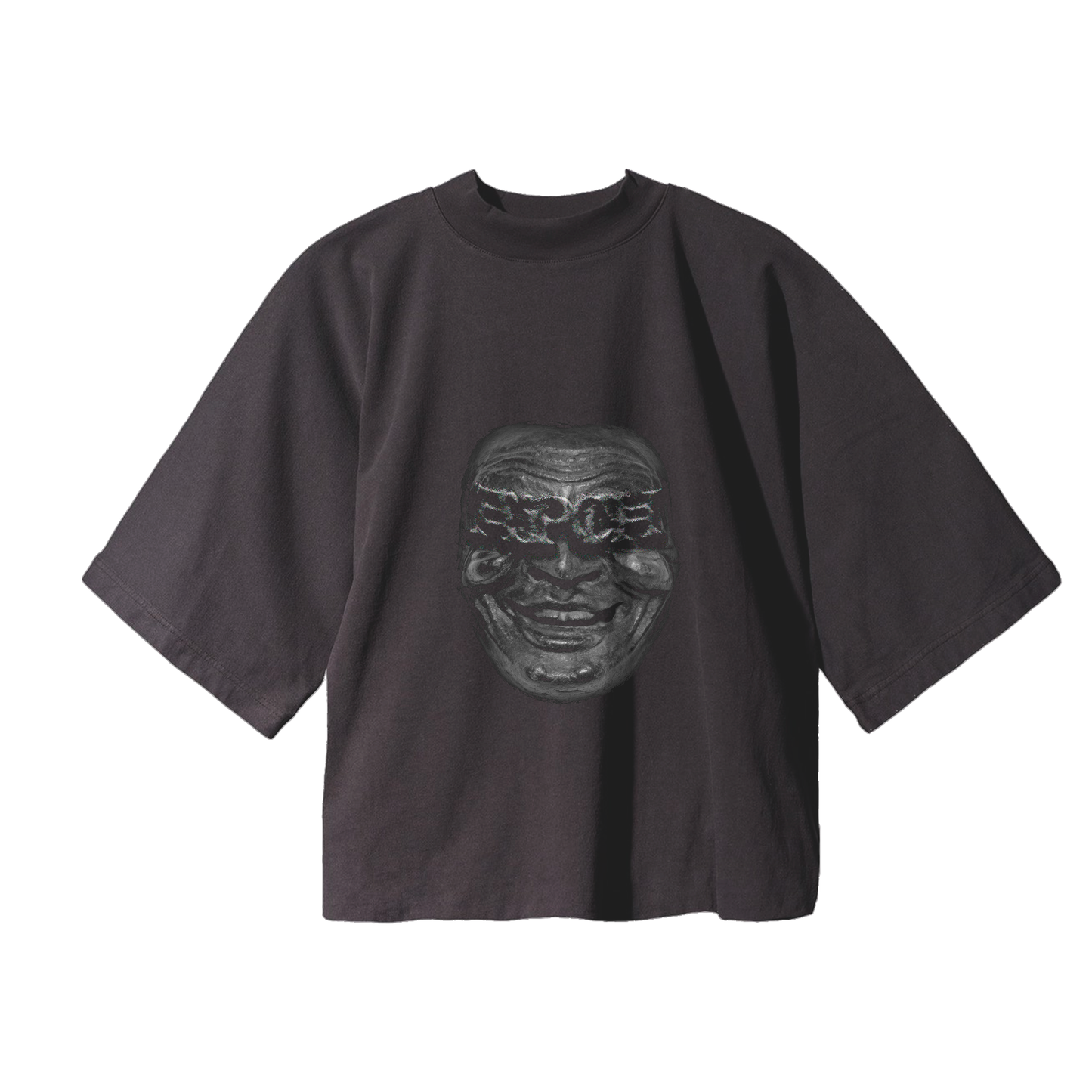 FACE PRINT BOXY FIT T SHIRT
